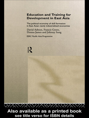 cover image of Education and Training for Development in East Asia